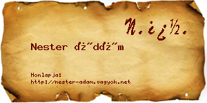Nester Ádám névjegykártya